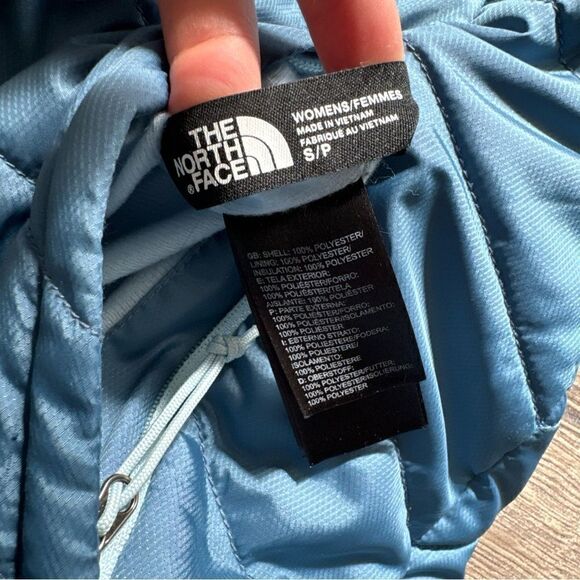 The North Face Jacket Womens Small Blue Reversible Puffer Fleece Faux Fur - Picture 10 of 12